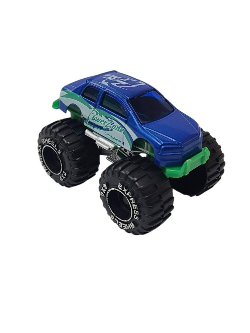 Express Wheels Power Zone Monster Truck Blue Green Greenbrier Toy 4x4